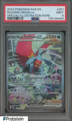 2023 Pokemon PAR EN Special Illustration Rare #251 Roaring Moon ex PSA 9 - Image 1