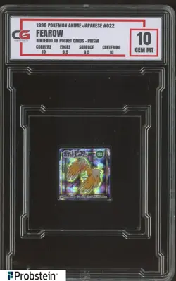 1998 Pokemon Anime Japanese GB Pocket Cards Prism #022 Fearow CG 10 - Image 1