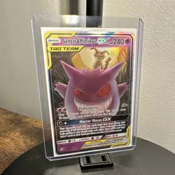 Pokemon Gengar & Mimikyu GX TAG TEAM Ultra Rare Holo 53/181 Team Up HP 240 - Image 1