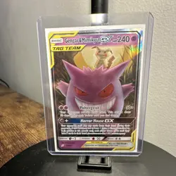 Pokemon Gengar & Mimikyu GX TAG TEAM Ultra Rare Holo 53/181 Team Up HP 240 - Image 2