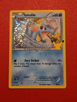 Pokemon Totodile 18/25 HOLO 25th Anniversary Mcdonalds Promo 2021 Card - Image 1