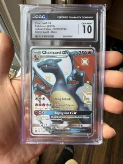 Pokemon Charizard GX SV49 Holo Full Art Secret Hidden Fates CGC 10 - Image 1