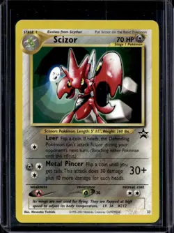1999 Pokemon Wizards Black Star Promos Scizor #33 - Image 1