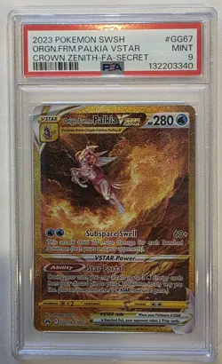 2023 Pokemon SWSH Origin Form Palkia VSTAR PSA 9 Crown Zenith FA Secret #GG67 - Image 1
