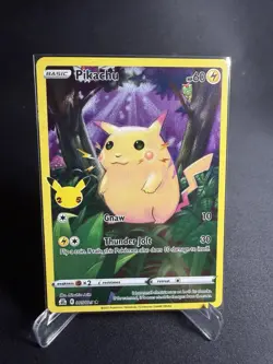 Pokemon Pikachu 005/025 Celebrations Holo Rare HP60 Basic Gnaw Thunder Jolt - Image 1