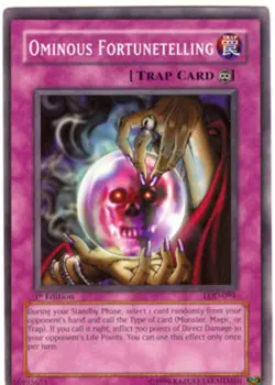 Yugioh! LP Ominous Fortunetelling - LOD-094 - Common - 1st Edition Lightly Playe - Image 1