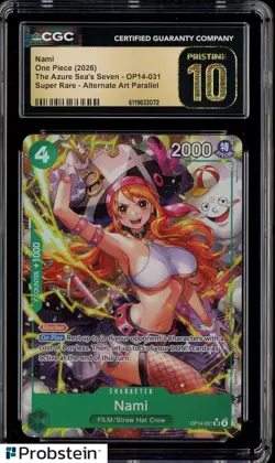 2026 One Piece OP14 The Azure Sea's Seven #031 Nami CGC 10 PRISTINE - Image 1