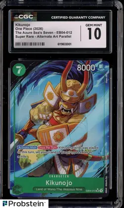 2026 One Piece OP14 The Azure Sea's Seven #EB04-012 Kikunojo CGC 10 GEM MINT - Image 1