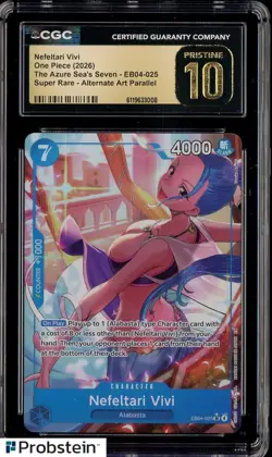 2026 One Piece OP14 The Azure Sea's Seven #025 Nefeltari Vivi CGC 10 PRISTINE - Image 1