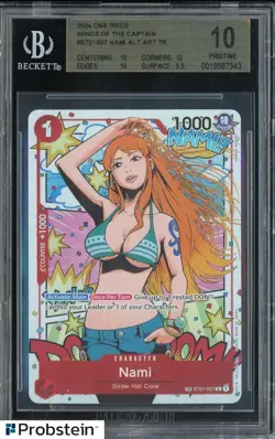 2024 One Piece Wings od The Captain #ST01007 Nami Alt Art BGS 10 PRISTINE - Image 1