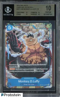 2025 One Piece OP13 EN Treasure Rare #058 Monkey D. Luffy BGS 10 PRISTINE - Image 1