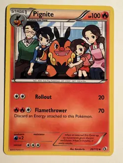 Pokemon Pignite TCG Legendary Treasures 26/113 Regular Uncommon Card - Image 1