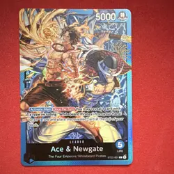 Bandai Ace & Newgate ST22-001 Leader Card Full Art 5000 Power One Piece CCG - Image 1
