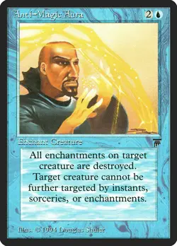 Anti-Magic Aura Legends NM Blue Common MAGIC THE GATHERING MTG CARD ABUGames - Image 1