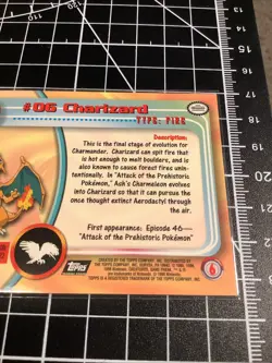 Charizard 06 Evolution Topps Series 1 1999 TV Animation Pokemon Card NM - Image 5