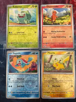 Costco 151 Mini Tin Promo Cards - 4× Cosmic Reverse Holo Card Set - Pokemon TCG - Image 1