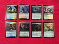 Spider-Man Green Foil Lot - Marvel’s Spider-Man SPM MTG Magic Gathering 8 Cards - Image 1