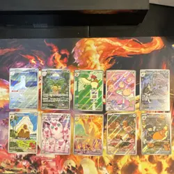 TCG Pokemon 10 card Illustration Rare lot - Image 1