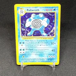 Poliwrath Holo Base Set 13/102 1999 WOTC Pokemon Card Unlimited Holo NM - Image 1