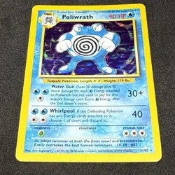 Poliwrath Holo Base Set 13/102 1999 WOTC Pokemon Card Unlimited Holo NM - Image 5