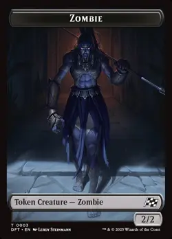 Zombie // Zombie Warrior Double-Sided Token - MTG Cards Shop - Image 1