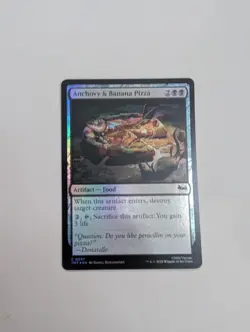 MTG - Anchovy & Banana Pizza (Foil)- Teenage Mutant Ninja Turtles NM/M Condition - Image 1