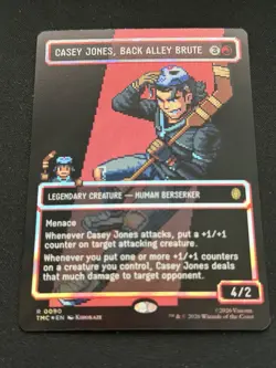 CASEY JONES, BACK ALLEY BRUTE Borderless Surge Foil TMNT MTG Ninja Turtles - Image 1