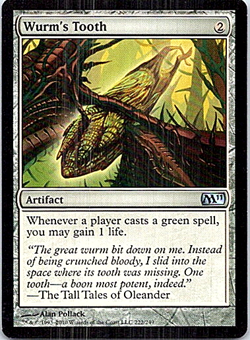 Wurm's Tooth Magic The Gathering 2011 Light Play - Image 1