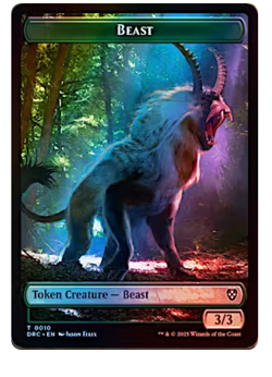 Beast Token (0010) // Beast Token (0011) Foil Aetherdrift MTG - Image 1