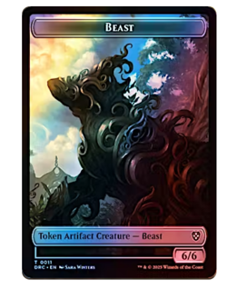 Beast Token (0010) // Beast Token (0011) Foil Aetherdrift MTG - Image 2