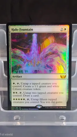 Magic: The Gathering Halo Fountain Mythic White Artifact Foil New Capenna - Image 1