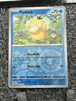 2023 Pokemon 151 Psyduck Error Misprint Square cut Reverse Holo Corner ding rare - Image 2