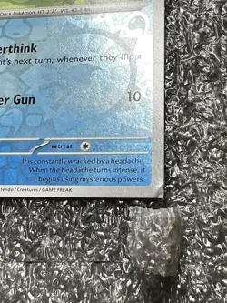 2023 Pokemon 151 Psyduck Error Misprint Square cut Reverse Holo Corner ding rare - Image 3