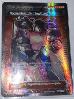 Pokemon Team Rocket's Handiwork Ultra Rare Full Art Holo 124/124 Fates Collide - Image 1
