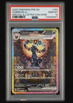 Pokemon Umbreon ex 161/131 Prismatic Evolutions Holo Special Illustration PSA 10 - Image 1