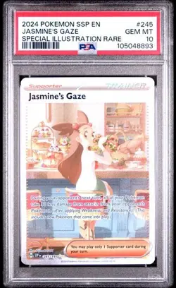 POKEMON SURGING SPARKS #245 JASMINE'S GAZE SPECIAL ILLUSTRATION RARE - PSA 10 - Image 1