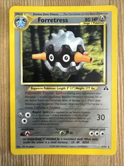 Pokemon Neo Discovery Forretress Holo Rare Unlimited 2/75 LP - Image 1