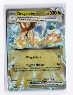 Pokemon TCG 2023 Dragonite ex 159/197 Sv03: Obsidian Flames Holo NM - Image 1