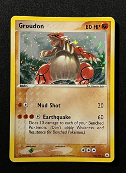 Pokemon 2004 EX Hidden Legends-Groudon 102/101 Secret Rare Holo -NM - Image 1