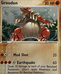 Pokemon 2004 EX Hidden Legends-Groudon 102/101 Secret Rare Holo -NM - Image 2