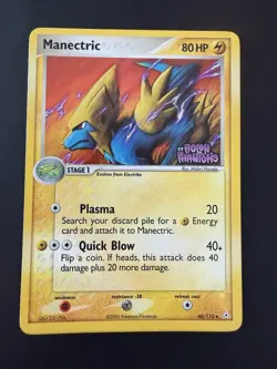 Pokemon TCG Holon Phantoms Manectric 46/110 Stamped Reverse Holo Near Mint - Image 1