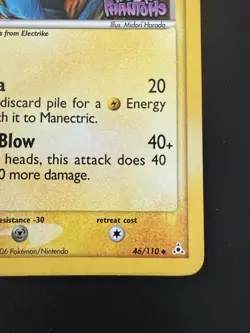Pokemon TCG Holon Phantoms Manectric 46/110 Stamped Reverse Holo Near Mint - Image 2
