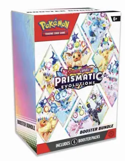 Pokemon Scarlet & Violet Prismatic Evolutions Booster Bundle - 6 Pack (NEW) - Image 1