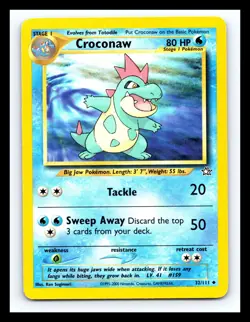 💥 Pokemon TCG Neo Genesis Croconaw 32/111 Regular Non Holo WOTC Vintage - Image 1