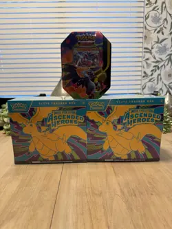 Pokemon TCG - Ascended Heroes Elite Trainer Box x2 & Mega Charizard X Tin Sealed - Image 1
