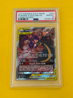2019 Pokemon SM Cosmic Eclipse Naganadel Guzzlord Alt Art #224/236 PSA 10 - Image 1