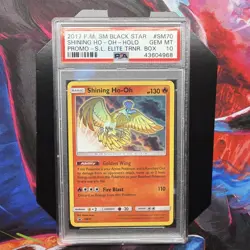 PSA 10 ⭐ Pokemon Shining Ho-Oh SM70 Black Star 2017 ETB Promo - Image 1