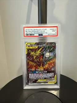 2019 Pokemon Sun & Moon Black Star Moltres & Zapdos & Articuno GX Promo PSA 9 - Image 1