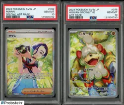 Lot of (2) PSA 10 Sequential Pokemon Japanese SV5a Perrin Hisuian Growlithe - Image 1