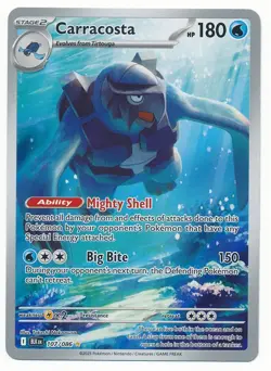 2025 POKEMON BLACK BOLT ILLUSTRATION RARE CARRACOSTA #107/086 FULL ART MINT - Image 1